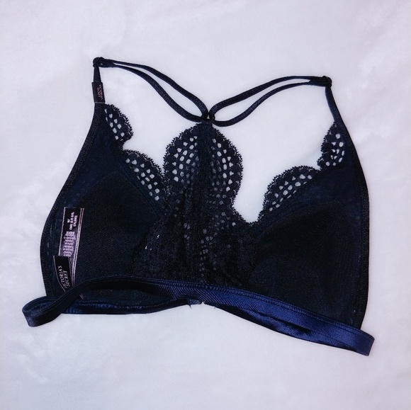Victoria secret lace triangle Bralette bra NWT M - Picture 3 of 4